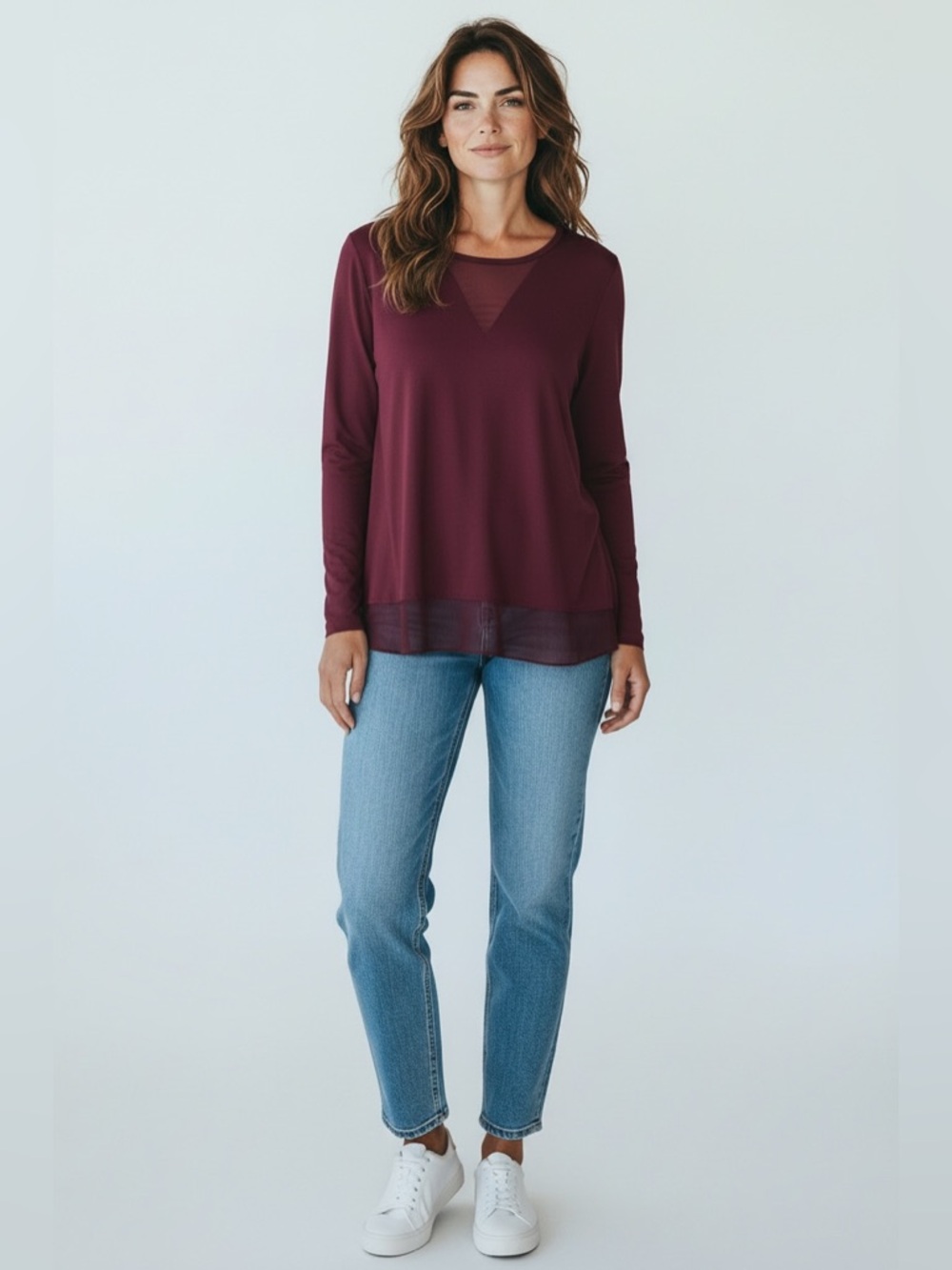 Lysse Long Sleeve Tunic Purple Size Large
